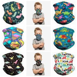 Kid's Masks Magic Colourful Print Turbans Children Milk Silk Cycling Kerchief Headgear Dustpoof Scarve Outdoor Washable Reusable Mask LSK868