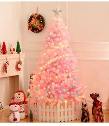 PVC Pink Christmas Tree Christmas Decoration 1.2m 1.5m 1.8m Eco-Friendly Christmas Trees Can Hang Ornaments