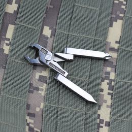 Swiss Tech 6 In 1 Multi - Function Outdoor Tool Clamp Mini - Pliers Portable Folding Tool Equipment Pocket Camping Gear Kits273b