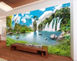 beibehang papier peint mural 3d behang landscape photo wallpaper scenery wonderland TV background wall wallpaper for walls 3 d