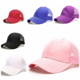 Ponytail Baseball Caps Camouflags Cup Summer Messy Buns Hats Girl Washed Cotton Hat Unisex Visor Sun Cap Hat Outdoor Snapbacks Caps LSK699