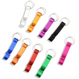 New Aluminium alloy Key-chain beer wine Opener Creative multi function Bottle Opener bottle Metal Bar Tools with key-chain T9I00493