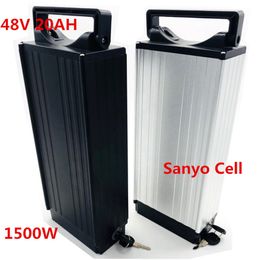 48V 1500W 20AH with Sanyo cell electric bike battery Rear Rack Lithium ion With 40A BMS 54.6V 2A charger