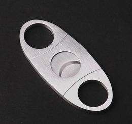 Stainless Steel Cigar Cutter Knife Portable Small Double Blades Cigar Scissors Metal Cut Cigar-Devices Tools Accessories SN4604