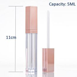 5ML Lips Gloss Containers Empty Square Lip Gloss Tube Makeup Lip Oil Container Plastic Tubes Black Rose Gold Containers Empty Square Lips