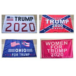 New Design Arrival Cheap Price Trump 2020 Flags Banner, OHIO For Trump , For USA Election, 100D Polyester Fabric Printing, Free Shipping