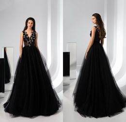 Elegant Evening Dresses V Neck Lace Appliques Beads Sequins Prom Gowns 2021 Custom Made Sexy Backless Special Occasion Dress