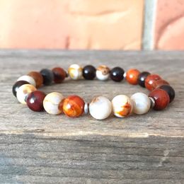 MG0911 8 MM Natural Fire Agate Bracelet Negative Energy Protection Bracelet High Quality Spirituality Meditation Jewellery