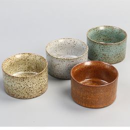 Antique coarse pottery tea cup ceramic tea master cup handmade wood burning single cup Retro kiln to coarse pottery