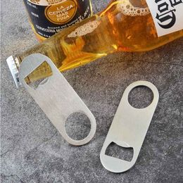 100pcs Beer Bottle Opener Durable Flat Stainless Steel Mini Beer Bottle Opener can Jar Opener