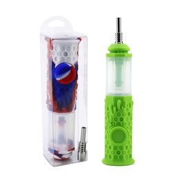 DHL Nectar Collector Titanium Titanium Nai Silicon Bongs Lighthouse Acqua Filtratura di vetro Pipi di acqua fumante