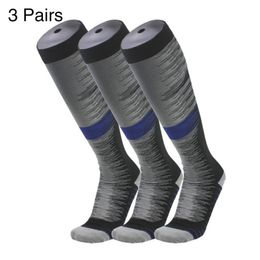 3pairs/set Elastic Travel Outdoor Running High Stockings Pain Relief Compression Socks Athletic Sports Non Slip Anti Fatigue Flight