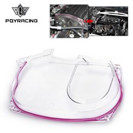 PQY - Clear Cam Gear Pulley Timing Belt Cover For 05-07 Mitsubishi Lancer Evolution 9 EVO IX 4G63t CT9A CT9W Polycarbonate PQY6334