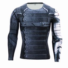 2020 Winter soldiers Long sleeve T-shirt series fashion men 3d T-shirt fitness Casual Tops Tees soldiers