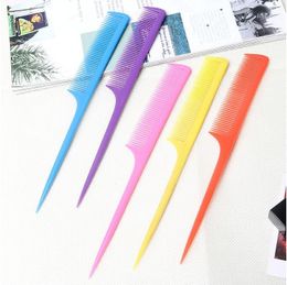 Plastic Cosmetic Hair Comb Candy Coloured Pointed Tail Combs Hairdressing Styling Brush Tools Professional Salon Multi Colour Option 0 09zm F2