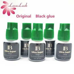 Free Shipping i-beauty 5 bottles/lot IB Ultra super Glue Individual fast drying eyelash extensions glue green cap 5ml Lash