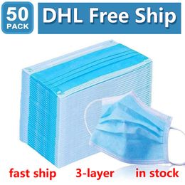 3-Ply Ear Loop Ships from Canada 50 Pack Disposable Face MASK Safety Ships from Canada in Stock