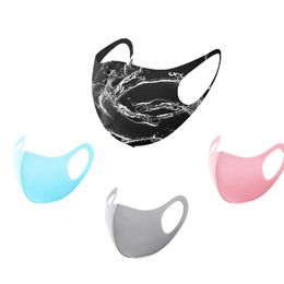 Hot Adult And Kid Face Mouth Cover Mask 4 Colours Dustproof Washable Reusable Ice Silk Masks Wholesale Reusable
