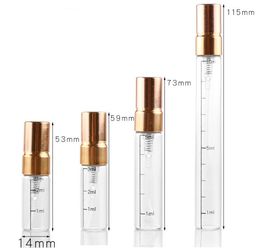 Fragrance MINI 2ml 3ml 10ml 5ml metal Empty Glass Perfume Refillable Bottle Spray Perfume Atomizers Bottles SN1342