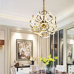 Led post-modern luxury villa hotel chandelier creative minimalist art ball pendant light bedroom restaurant pendant lamp