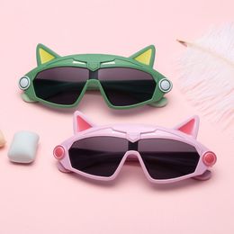 Trendy Personalised Anti-UV Sunglasses Children Polarised Silicone Sunglasses Cool King Kong Glasses