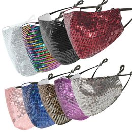 Bling 3D masks washable reusable fashion face mask PM2.5 Sequins Shiny Cover Anti-dust fog mouth facemasks