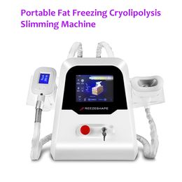 Portable Body slimming and shaping cryolipolysis 2 handles fat freezing machine / mini home cryolipolysis beauty machine