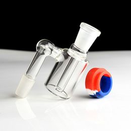 Glass water cigarette holder accessories external collector filter Ash 14 18mm 4.5 Inch Mini Glass Bong Catchers Thick Pyrex Clear Bubbler