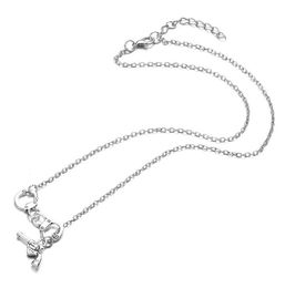 New 20pcs/lot Antique silver Handcuffs Gun Chain Pendant Necklace Choker Partners Crime Jewellery Police Justice Gift for Friend