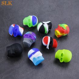 Skull Shape Small Silicone Jars Dabs Wax Container 3ml Non-stick Silicone Container Food Grade Silicone Customized Dab Tool Storage Box