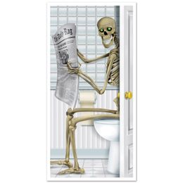Halloween day decorative props skeleton terrorist amazon speed sell pass hot style zombie glass door put up posters in the United States