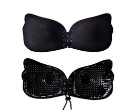 HOT Women Push Up Bra Front Closure Self-Adhesive butterfly Silicone Gel Invisible Bra Seamless Strapless Backless Bra A