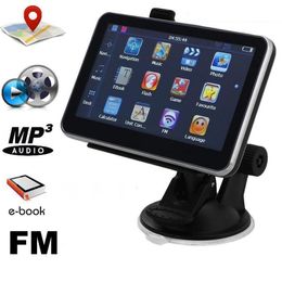 Portable 5 inch Car Truck GPS Navigation Auto Navigator With Bluetooth AV FM Transmitter 256MB+8GB Free Multi-country Mps