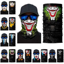 Halloween Skeleton Face Mask Scarf Joker Headband Balaclavas Skull Masquerade Masks for Ski Motorcycle Cycling Fishing Outdoor Sports FY6098