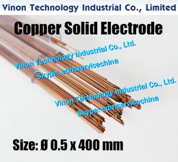0.5x400MM Copper Solid Electrode (200pcs/lot), Copper Small Rod EDM Electrode Dia.=0.5mm Length=400mm used for Electric Discharge Machining