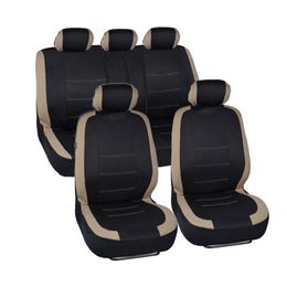 2 X cubiertas de asiento de coche par de asientos delanteros de ajuste Citroen DS3 Gris Carbón/Rojo 