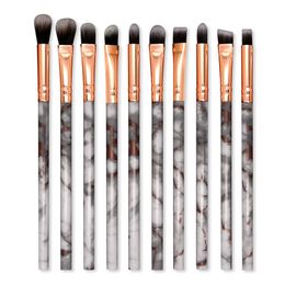10pcs/set makeup marble brushes Set Blush powder eye shadow eyeliner High Quality Brush set face professional brushes