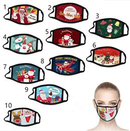 Fashion party Mask Christmas Print Breathable Multi-purpose Face Cover Reuse Mask Facemask Mascarilla Proof Mask Philtre XB1