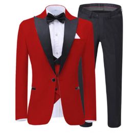 Customize Latest Design Groom Tuxedos Mens Prom Party Business Suits Coat Waistcoat Trousers Set Jacket Pants Vest Bow Tie K2092422