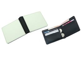 blank Sublimation print Leather Wallet heat press double side printable wallet 100 pieces/lot