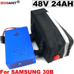 E-bike Lithium Battery for Original Samsung 30B 18650 48V 24AH For Bafang BBSHD 1200W Motor Electric Bicycle +a Bag