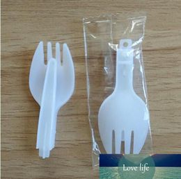 free shipping Plastic scoop Folding Fork spoon Measuring spoon Ice cream Fork scoop
