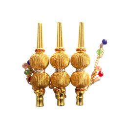 Hookah shisha filter tips metal pipe with decoration