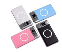 10000mah Power Bank External Battery Bank Built-in Wireless Charger Powerbank Portable QI Wireless Charger For samsung s20 note20