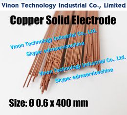 0.6x400MM Copper Solid Electrode (200pcs/lot), Solid Copper Rod EDM Electrode Dia.=0.6mm Length=400mm used for Electric Discharge Machining