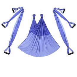 6 Handles Anti-gravity Aerial Yoga Hammock Flying Swing Trapeze Yoga Inversion Exercises Device Home Gym Hanging Belt