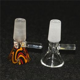 hookahs 14mm 18mm Male Glass Bowls Colored Smoking Bong Bowl Piece For Tobacco Water Pipes Bongs Dab Oil Rigs