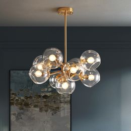 Nordic living room chandelier modern personality atmosphere bedroom study dining room lamp minimalist light luxury lamp