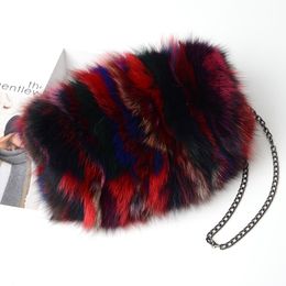 Rosa Sugao Womengirl Fox Fur Bag Umhängetaschen Designer Kettentasche neue Stile Geldbörse Mode Frauen Taschen Umhängetasche heißer Verkauf