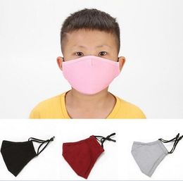 For Kids Washable face mask with valve Cotton Cloth PM2.5 Anti-Haze Face Mask Anti-dust Mask Non-Woven Fabric Children 50pcs